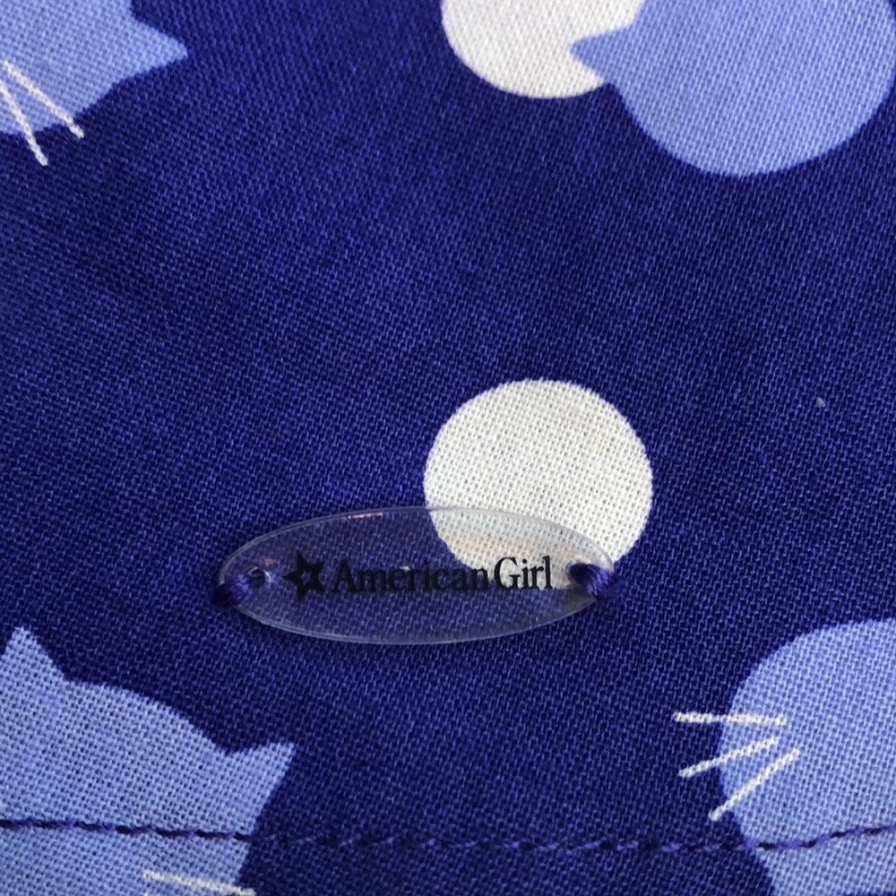 American Girl Purr-Fect Dots Dress For Girls Blue White Sleeveless Girls 6 — image 8 of 8